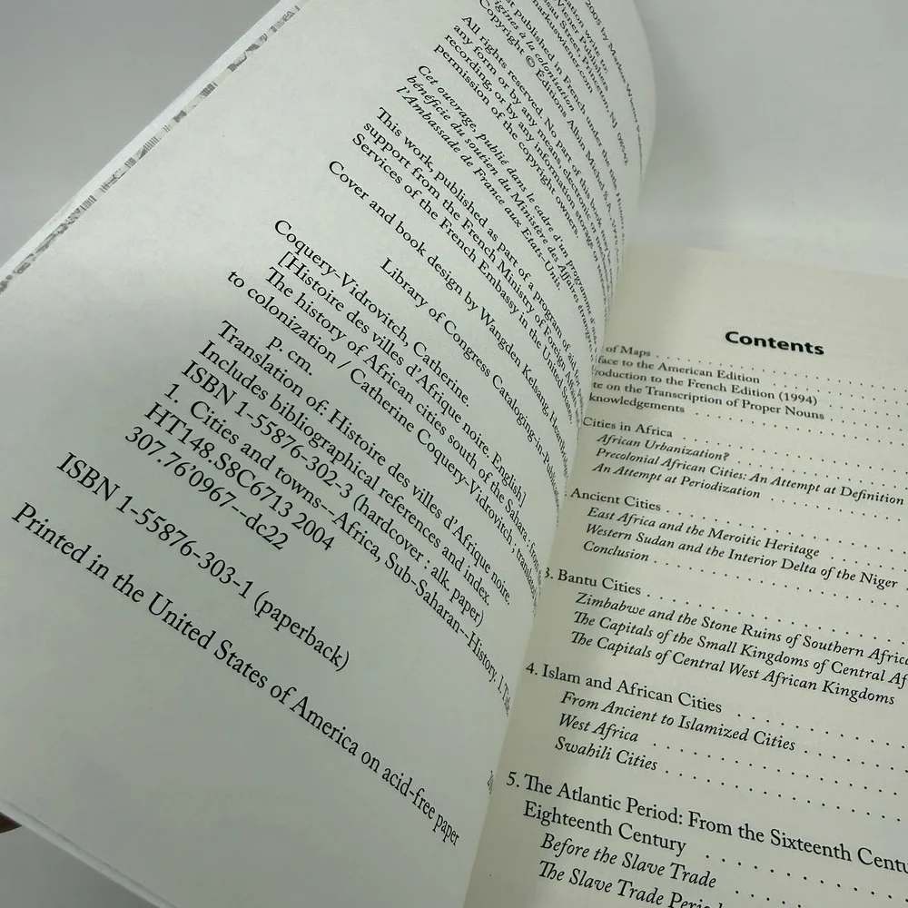 The History of African Cities South of the Sahara by Coquery-Vidrovitch, Cather